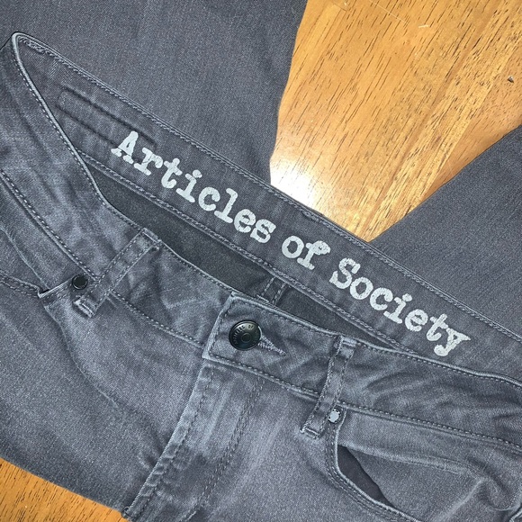 Articles Of Society Denim - Articles of Society grey washed out jeans